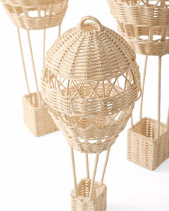 Globo aerostático artesanal de mimbre, decoración creativa para niños, material ecológico para colgar en la habitación infantil. - Product Image 2