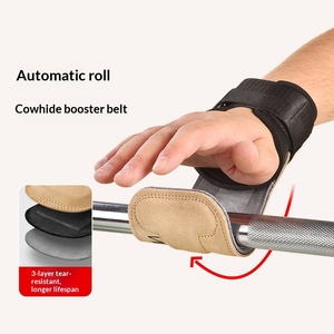 Guantes de Gimnasio de Piel de Vacuno, Antideslizantes, con Protección Integral de Palma de Cuero, Unisex, Suministro Directo de Fábrica - Product Image 2