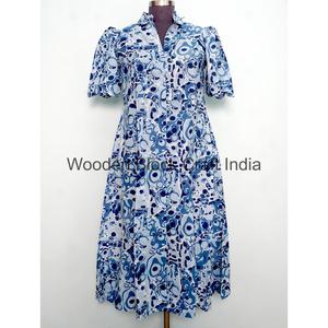 Vestido Maxi Informal y Cómodo de Tela 100% Algodón para Niñas, Mujeres y Señoras, para Usar en la Playa o en Fiestas, Vestido Maxi Elegante y Recto de Diseñador - Product Image 6