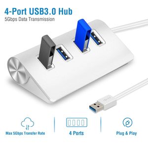 Hub USB 3.0 en aluminium à 4 ports, extension 5 Gbps avec transmission haute vitesse de fichiers, vidéos et données - Product Image 2