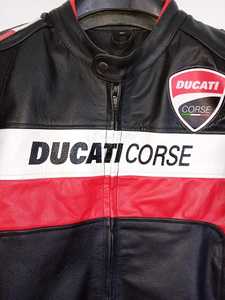 Blouson de moto Ducati Corse en cuir, manches longues, imperméable, coupe-vent, unisexe, toutes saisons, design color block, Cordura - Product Image 2