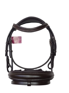Bridon de cheval en cuir de qualité élégante avec rembourrage doux et surpiqûres décoratives – Grossiste Fabricant - Product Image 3