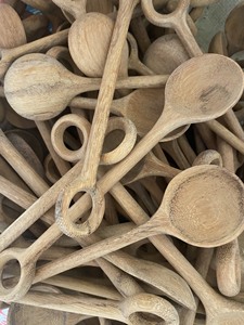 New Design Wooden Handle <b>Shells</b> Coffee Spoon Solid Wood Dessert Ice-cream Caviar Spoons Cutlery Custom Logo <b>Mirror</b> Wedding - Product Image 4