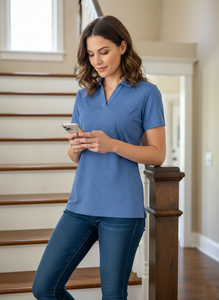 Chemises polo pour femmes tendance, haute qualité, 100% coton, écologiques, respirantes, tissu 220g - Product Image 5