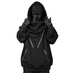 Sudadera Techwear Táctica Urbana con Múltiples Cremalleras y Cuello Alto Estilo Ninja, Cyberpunk, Harajuku, Oversize para Hombre - Product Image 1