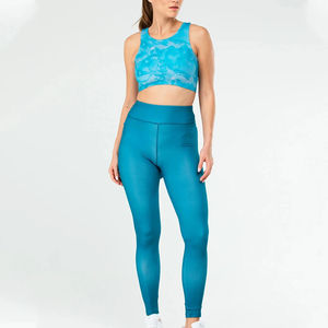 Conjunto de Yoga Elástico de Cintura Alta para Mujer, Material Suave y Transpirable, Pantalones Cortos Sólidos, Ropa Deportiva de Alto Rendimiento, 2 Piezas, Corte Ajustado - Product Image 5