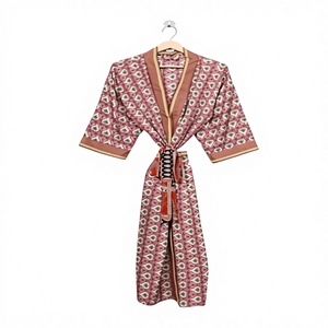 Vestido Largo de seda romántico para mujer, bata de casa cómoda y vestidos de novia para verano, ropa de descanso, bata Kimono, ropa - Product Image 2