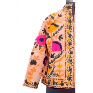 best quality Handmade Suzani Embroidery TNT <b>Jacket</b> for Women Breathable Cotton Unisex Coat Ethnic <b>Short</b> <b>Jacket</b> for women Gifts - Product Image 2