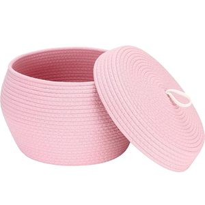 Cesta de almacenamiento tejida de algodón, organizador multiusos para juguetes, calcetines, cosméticos - Product Image 2
