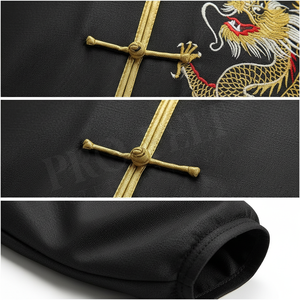 Uniforme de Artes Marciales de Kung Fu y Tai Chi Personalizado OEM ODM, Uniforme de Karate de Poliéster Suave con Bordado de Dragón Hecho a Mano - Product Image 4