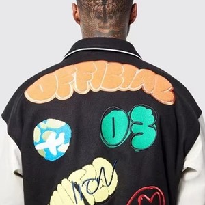 Chaqueta de Cuero Bordada de Lujo, Chaqueta de Motero de Cuero Genuino Personalizada, Ropa Exterior de Moda, Servicio de Muestras de Fábrica OEM ODM - Product Image 4