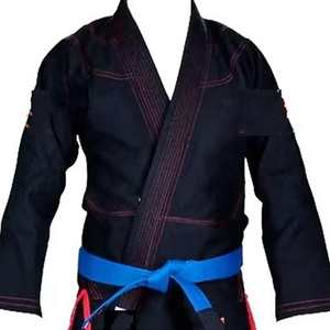 Kimono de Jiu Jitsu Brasileño para Hombre y Mujer con Chaqueta, Pantalones y Cinturón con Logotipo Frontal - 100% Algodón para Entrenamiento de Artes Marciales - Product Image 2