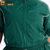 Ensemble de survêtements décontractés imperméables pour femmes, coupe-vent, veste courte et pantalon, personnalisable, polyester/nylon, ensemble deux pièces