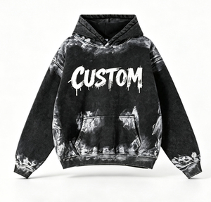 Sweat-shirt à capuche oversize noir délavé pour homme 2026 avec imprimé lettres sur le devant et poche kangourou style Hip Hop - Product Image 6