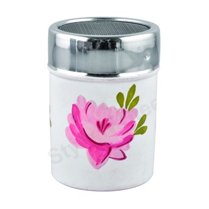 Recipiente de Acero Inoxidable con Diseño Floral - Product Image 1