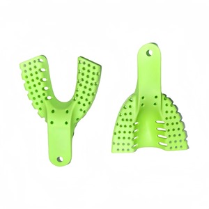 Juego de Bandejas de Impresión Dental de Plástico Verde, Superior e Inferior, Tamaños S, M, L, Soporte Manual para Dientes, Herramienta de Odontología, Material de Laboratorio, CE - Product Image 5