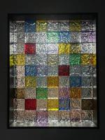 Bloc de verre cristallin coloré peint, 50*150*150mm, motif cristal de glace, briques de verre décoratives pour mur rideau et cuisine
