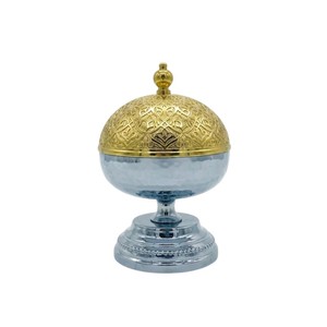 Bol à dattes en acier inoxydable martelé fait main de qualité supérieure, finition dorée de luxe, bol de service arabe Khajoor pour Ramadan, fête, mariage - Product Image 2