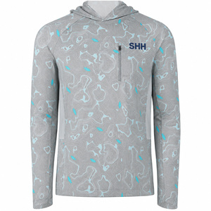 Sudadera de Pesca para Hombre SHH con Protección Solar UPF50+, Manga Larga, Secado Rápido, Ligera, para Actividades al Aire Libre, con Estampado Topográfico - Product Image 1