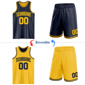 Maillot de basket-ball réversible personnalisé, vêtements de sport pour équipe - Product Image 2