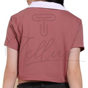 Camisetas Cortas para Mujer Hechas con el Mejor Material de Alta Calidad, Precio Razonable, MOQ Bajo, Camisetas Cortas para Mujer - Product Image 4