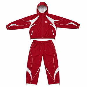 Conjunto Deportivo Informal Personalizado de Gran Tamaño, Chaqueta Cortavientos Reflectante 3M, Chándal de Nailon, Conjunto de Joggers, Chaquetas para Hombre - Product Image 2
