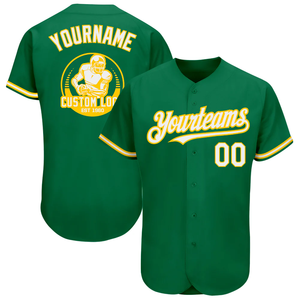 Maillot de baseball personnalisé en sublimation, polyester mesh vert, style rétro streetwear, impression sur t-shirt - Product Image 4