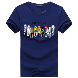 Camiseta Casual de Verano para Hombre, Manga Corta, Cuello Redondo, Estilo Urbano, Algodón, Tallas Grandes, Venta al Por Mayor - Product Image 2