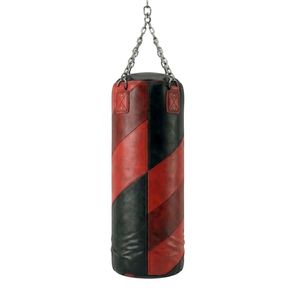 Sac de frappe de boxe en cuir PU rouge et noir de qualité supérieure pour l'entraînement physique, la gym et la pratique des compétences - Product Image 2