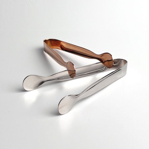 Elegant Stainless Steel Ice <b>Tongs</b> Premium Champagne Coated Serving <b>Tongs</b> Toothed Edge Use For Bar <b>Kitchen</b> In Reasonable Price - Product Image 5