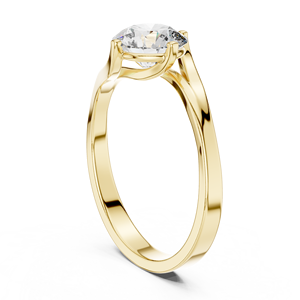 Bague solitaire en diamant de laboratoire haut de gamme, bague de fiançailles classique minimaliste, élégante bague de mariée en diamant pour femme - Product Image 1