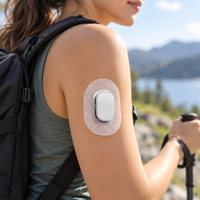 Pansement non tissé personnalisé pour fixation secondaire de capteur CGM, patch de couverture de capteur adhésif renforcé OEM/ODM