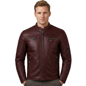 Unisex <b>Motorcycle</b> <b>Jacket</b> Natural <b>Buffalo</b> Leather Breathable Quick Dry Ventilation Cruiser Biker Touring Custom Full Sleeve - Product Image 2