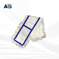 Serpillère plate industrielle commerciale en coton pour usage intensif, avec long manche métallique, réutilisable pour hôtels et hôpitaux