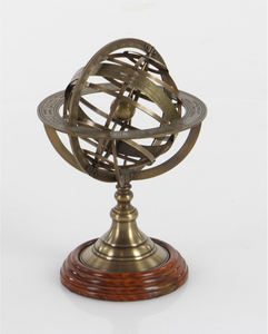 Globe nautique sphérique en laiton pour table - Product Image 1