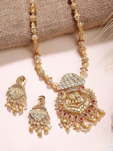 Conjunto de Collar y Aretes Geométricos de Aleación de Zinc Chapado en Oro Rosa con Cristales de Estrás para Mujer, Joyería para Fiestas - Product Image 6