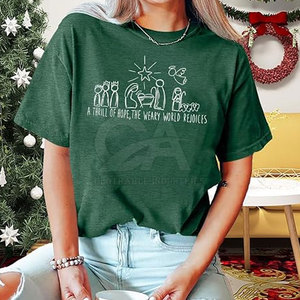Camiseta navideña estampada al por mayor con diseños creativos de temporada y tela de calidad para tiendas minoristas - Product Image 2