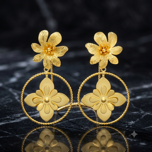 Pendientes de Latón Tradicionales Directos de Fábrica, Joyería de Latón Hipoalergénica, Colección de Joyería Étnica Hecha a Mano, Proveedor Mayorista B2B - Product Image 1
