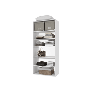 Sistema de Armario Abierto Moderno de 70.2 Pulgadas, Acabado Blanco, Organizador de Armario Modular de Madera, Modelo D0100HABLNA para Dormitorio de Todas las Edades - Product Image 4