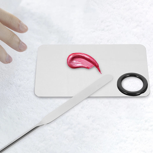 Paleta de Mezcla de Colores para Maquillaje, Bandeja Cosmética Portátil, Plato para Mezclar Base, Paleta de Acero Inoxidable para Pintura, Belleza y Arte - Product Image 5