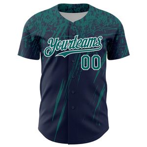 Maillot de baseball 100 % coton biologique à boutons, impression par sublimation personnalisée, antibactérien, col en V, sangle en T sur le devant, nom d'équipe personnalisé - Product Image 6