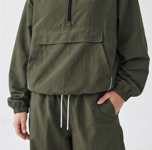 Factory Custom Women Nylon Jackets and Pants <b>Jogging</b> <b>Suit</b> 100% Polyester Waterproof Baggy Loose Fit Lightweight Tracksuit Ladies - Product Image 4