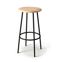Best-seller Tabouret de bar design en métal avec dessus en bois Support doré pour salle à manger Hôtel & Bar by Ambience Lifestyle