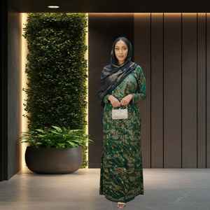 Ensemble de robe Fransawi Dirac pour femmes somaliennes, design lourd, jacquard, motif uni, imprimé pierre, léger, 50% coton 50% - Product Image 5