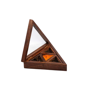 Wood Spice <b>Box</b> Wooden Craft Seasoning Masala Storage <b>Box</b> 9x9 Inch Decorative Wooden Spice <b>Box</b> - Product Image 2