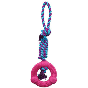 Corde à jouer avec anneau 12 cm 41 cm pour chiens, jouet interactif - Product Image 2