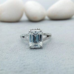 Custom Fancy Solitaire Moissanite 925 Sterling Silver Rhodium Plated Luxury Engagement Wedding Party <b>Ring</b> Trendy Heart Gifts - Product Image 1