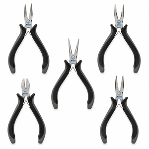 Ensemble de pinces professionnelles pour la fabrication de bijoux, en acier inoxydable, outils de précision, pinces à bec rond, pinces à bec plat, pinces à bec chaîne, coupe-fils latéral - Product Image 1