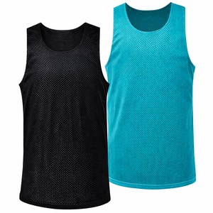 Maillots de basketball réversibles personnalisés, gilets d'entraînement pour clubs, équipes, écoles, OEM, marque privée, 100% polyester, sans manches, respirants - Product Image 1