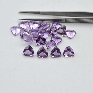 9mm Natural Brazilian Amethyst Faceted Trillion Cut Certified Loose Gemstone <b>Light</b> Purple Amethyst Jewelry Trending Arrival 2025 - Product Image 1